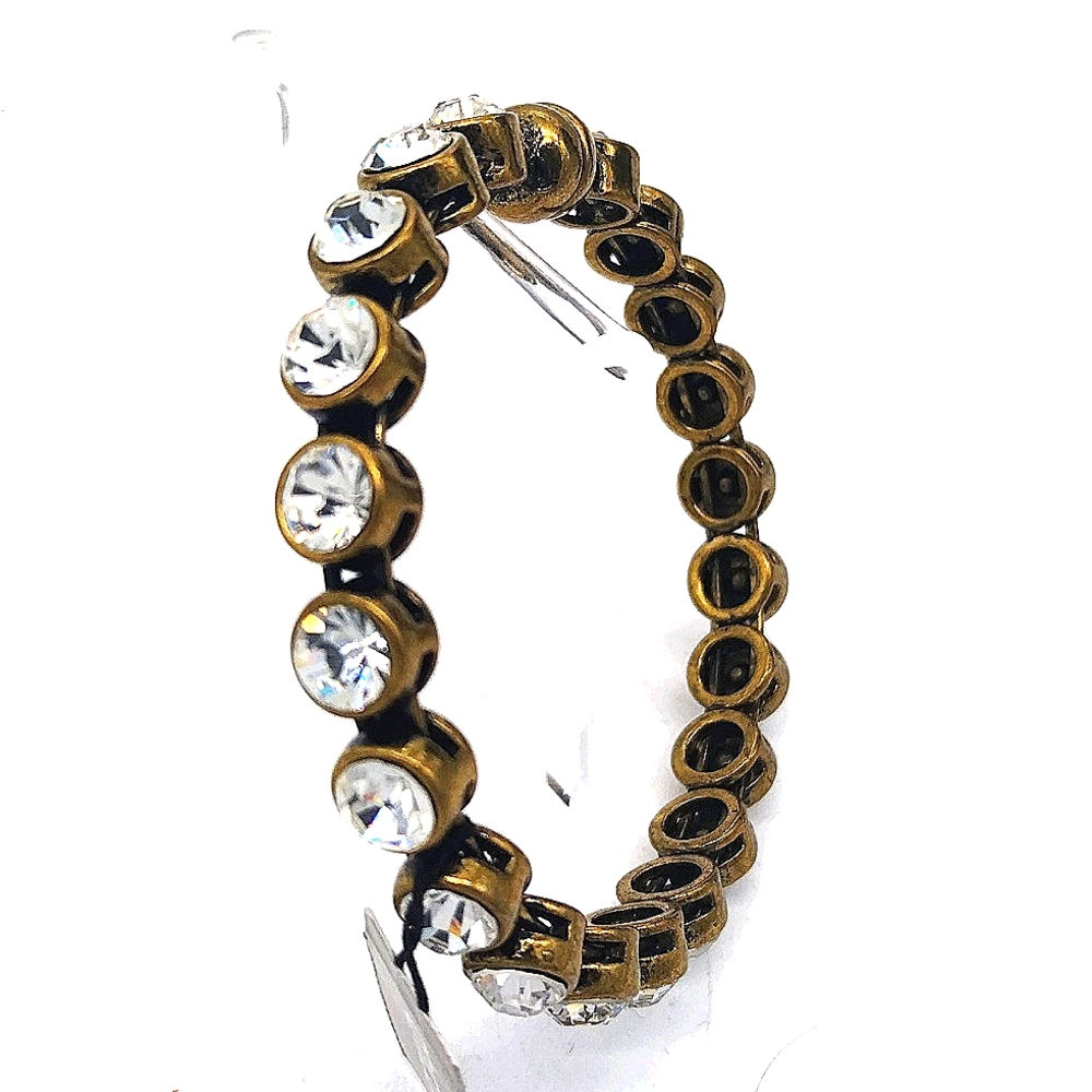 $40 Chicos Rasa Bangle Bracelet made with Swarovski Crystals NWT - Picture 2 of 5